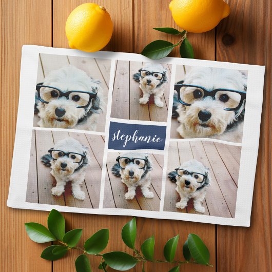 6 Minimalisator voor fotocollage - Kan kleur bewer Theedoek