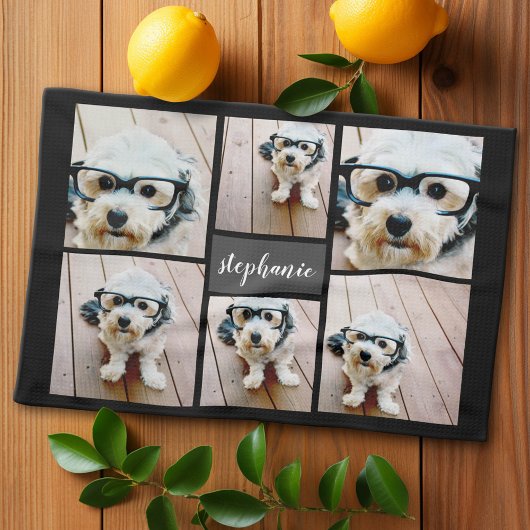 6 Minimalisator voor fotocollage - Kan kleur bewer Theedoek