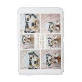 6 Minimalistisch fotocollage - Gold en White Grid Badmat (Voorkant Verticaal)