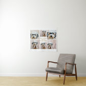 6 Minimalistisch fotocollage - Gold en White Grid Wandkleed (In Situ (horizontaal))