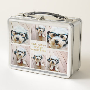 6 Minimalistisch fotocollage - Goud en wit raster