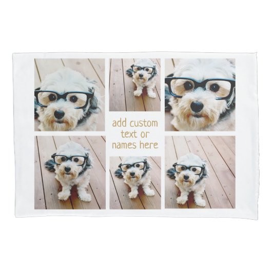 6 Minimalistisch fotocollage - Kan kleur bewerken Kussensloop (Voorkant)