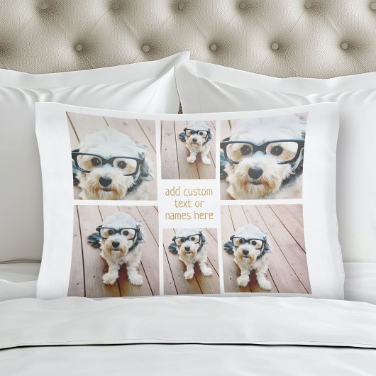 6 Minimalistisch fotocollage - Kan kleur bewerken Kussensloop