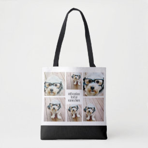 6 Minimalistisch fotocollage - zwart en wit Tote Bag