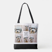 6 Minimalistisch fotocollage - zwart en wit Tote Bag (Achterkant)