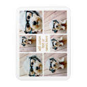 6 Minimalistisch voor fotocollage - Goud en wit Magneet (Verticaal)