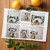 6 Minimalistisch voor fotocollage - Goud en wit Theedoek