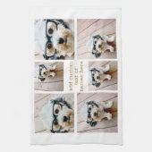 6 Minimalistisch voor fotocollage - Goud en wit Theedoek (Verticaal)