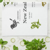 6 Nieuw-Zeelandse vogels Theedoek (Gevouwen)