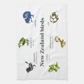 6 Nieuw-Zeelandse vogels Theedoek (Verticaal)