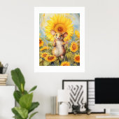 6 of 17 Zonnebloementuin Miceville Poster (Thuiskantoor)