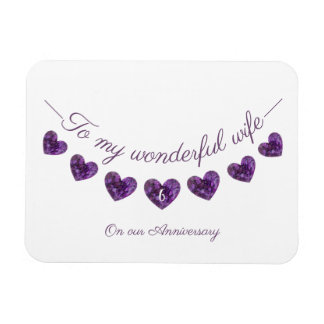 6 of een paarse huwelijkshuwelijksvrouw magneet