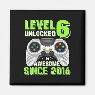 6 Ontgrendeld Geweldige 2016 Video Game 6th Birthd Magneet