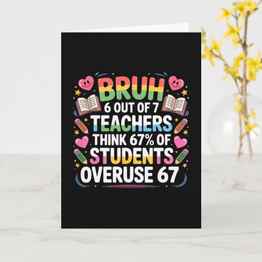 6 Out Of 7 Teachers Think 67% Of Students Overuse Kaart (Gele Bloem)