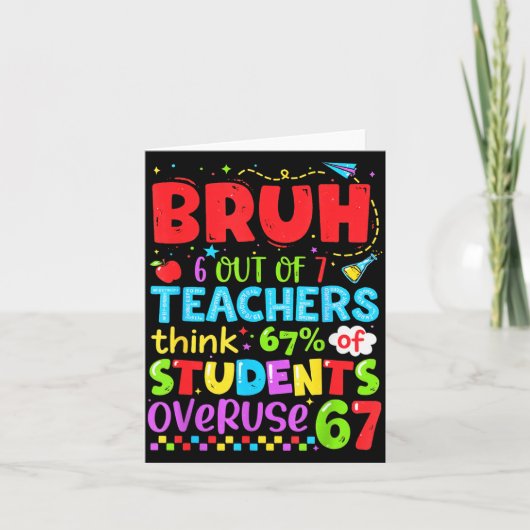 6 Out Of 7 Teachers Think 67% Of Students Overuse  Kaart (Voorkant)