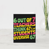 6 Out Of 7 Teachers Think 67% Of Students Overuse  Kaart (Voorkant)