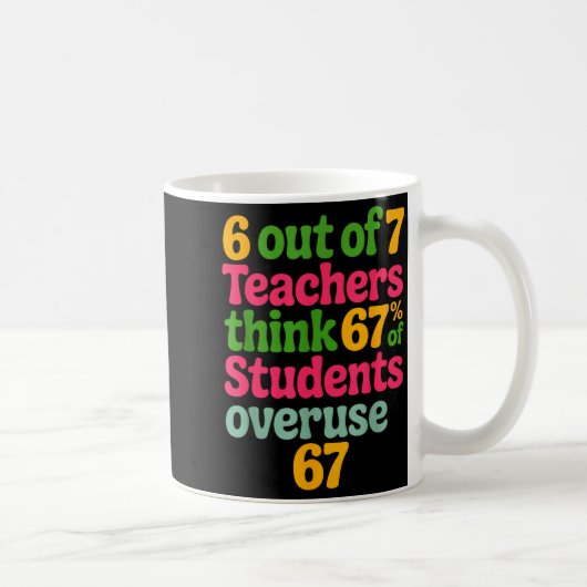 6 Out Of 7 Teachers Think 67% Of Students Overuse  Koffiemok (Rechts)