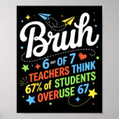 6 Out Of 7 Teachers Think 67% Of Students Overuse  Poster (Voorkant)