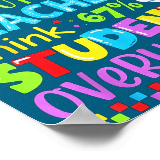 6 Out Of 7 Teachers Think 67% Of Students Overuse  Poster (Hoek)
