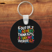 6 Out Of 7 Teachers Think 67% Of Students Overuse  Sleutelhanger (Voorkant)