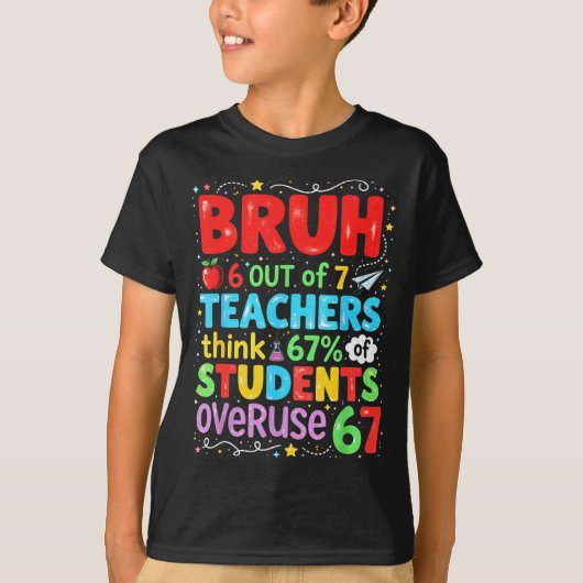 6 Out Of 7 Teachers Think 67% Of Students Overuse  T-shirt (Voorkant)
