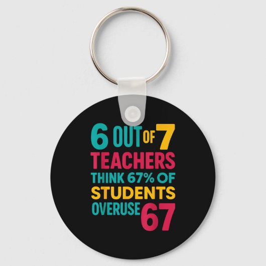 6 Out Of 7 Teachers Think 67% Students Overuse Quo Sleutelhanger (Voorkant)