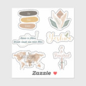 6 pack - Christelijke Paasbijbel Bijbel Kleurrijke Sticker (Vel)