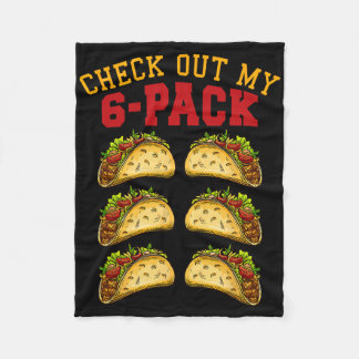 6 Pack Fitness Taco Funny Mexican Gym Top For Taco Fleece Deken