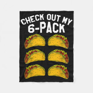 6 Pack Fitness Taco Funny Mexican Gym Top For Taco Fleece Deken