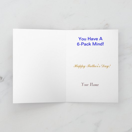6-Pack Mind Funny Vaderdag Kaart aan te passen (Binnen)