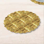 6 papieren onderzetters - Meerlagige bloemen en se (Gekanteld)