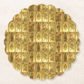 6 papieren onderzetters - Meerlagige bloemen en se (Voorkant)