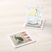 6 papieren onderzetters - Peacocktegel met 麻 雀 将 (Insitu)