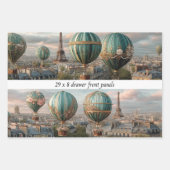 6 Paris Hot Air Balloon Wrapping Drawer Panels Inpakpapier Vel (Voorkant 2)