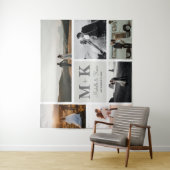 6 Passen getrouwd voor fotobruiloft collage Wandkleed (In situ)