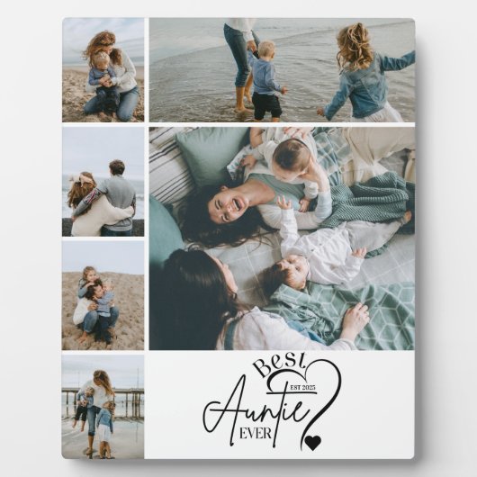 6 Personalized Best Aunt Photo Collage Fotoplaat (Voorkant)