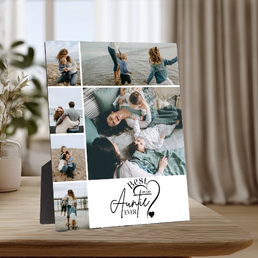 6 Personalized Best Aunt Photo Collage Fotoplaat