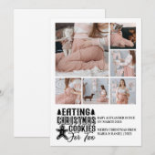 6 Photo Christmas Cookies for 2 Pregnancy  Feestdagenkaart (Voorkant / Achterkant)