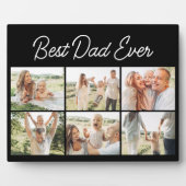 6 Photo Collage Best Dad Ever Custom Modern Fotoplaat (Voorkant)
