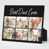 6 Photo Collage Best Dad Ever Custom Modern Fotoplaat (Zijkant)