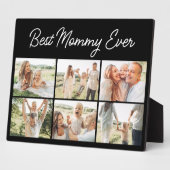 6 Photo Collage Best Mommy Ever Custom Modern Fotoplaat (Zijkant)