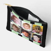 6 photo collage black green etui (Open)