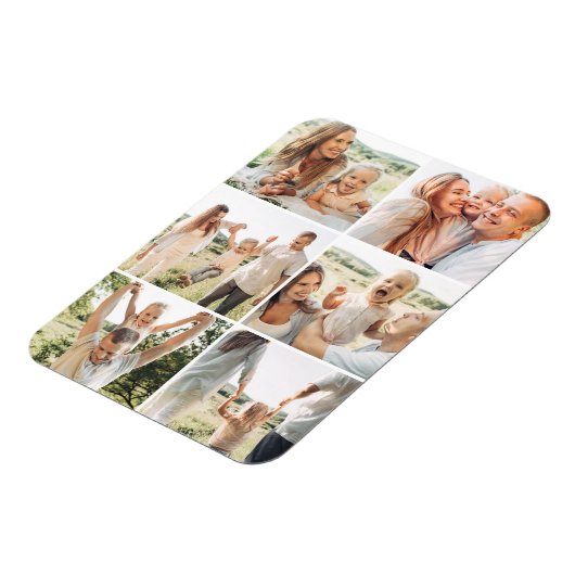6 Photo Collage Custom Modern Simple  Magneet (Linkerzijde)