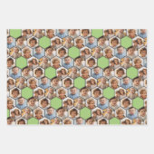 6 Photo Collage - funky hexagon honingraatpatroon Inpakpapier Vel (Voorkant)