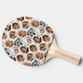 6 Photo Collage honingraatpatroon - BE PATIENT Tafeltennisbatje (Zijkant)