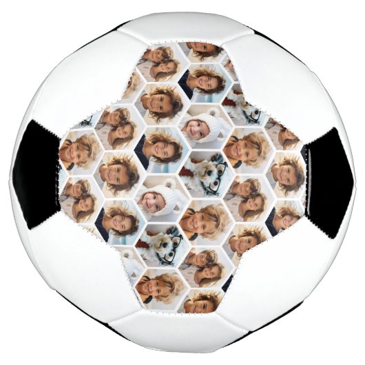 6 Photo Collage honingraatpatroon - BE PATIENT Voetbal (Gedraaid)