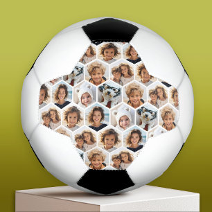 6 Photo Collage honingraatpatroon - BE PATIENT Voetbal