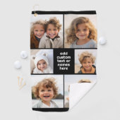 6 Photo Collage Minimalist - wit en zwart Golfhanddoek (Insitu)