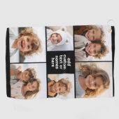 6 Photo Collage Minimalist - wit en zwart Golfhanddoek (Horizontaal)