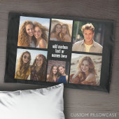 6 Photo Collage Minimalist - Zwart-wit raster Kussensloop